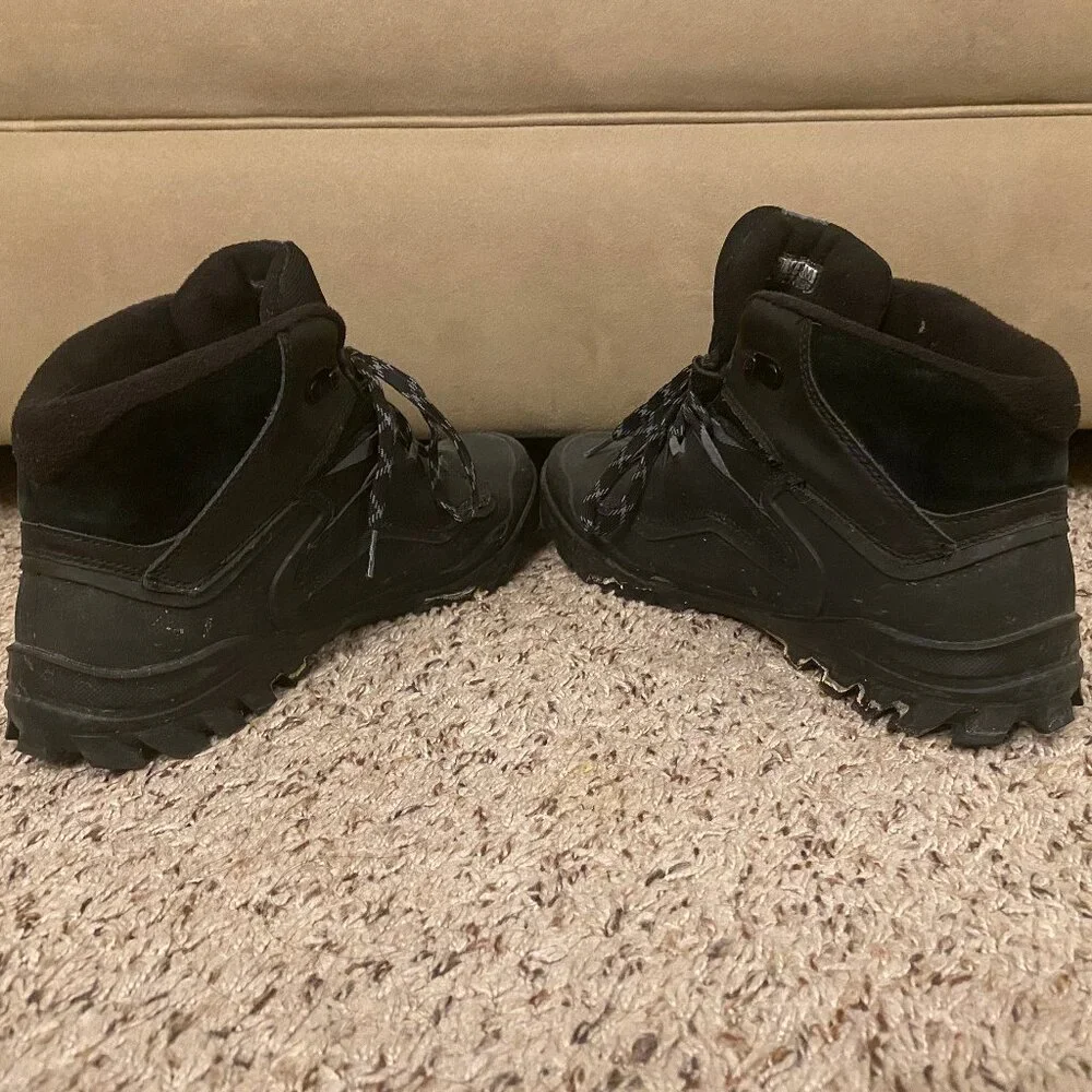 GUC Merrell Men All Black Waterproof 200 Gram Warm Winter Boots Size 11 - Picture 12 of 13